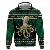 Octopus Cool Christmas Design Zip Hoodie Xmas Holiday Patterns - Wonder Print Shop