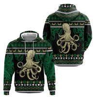 Octopus Cool Christmas Design Zip Hoodie Xmas Holiday Patterns - Wonder Print Shop