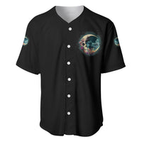Hello Darkness My Old Friend Crescent Moon Skull Baseball Jersey - Wonder Print Shop