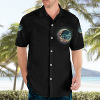 Hello Darkness My Old Friend Crescent Moon Skull Hawaiian Shirt - Wonder Print Shop
