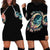 Hello Darkness My Old Friend Crescent Moon Skull Hoodie Dress - Wonder Print Shop