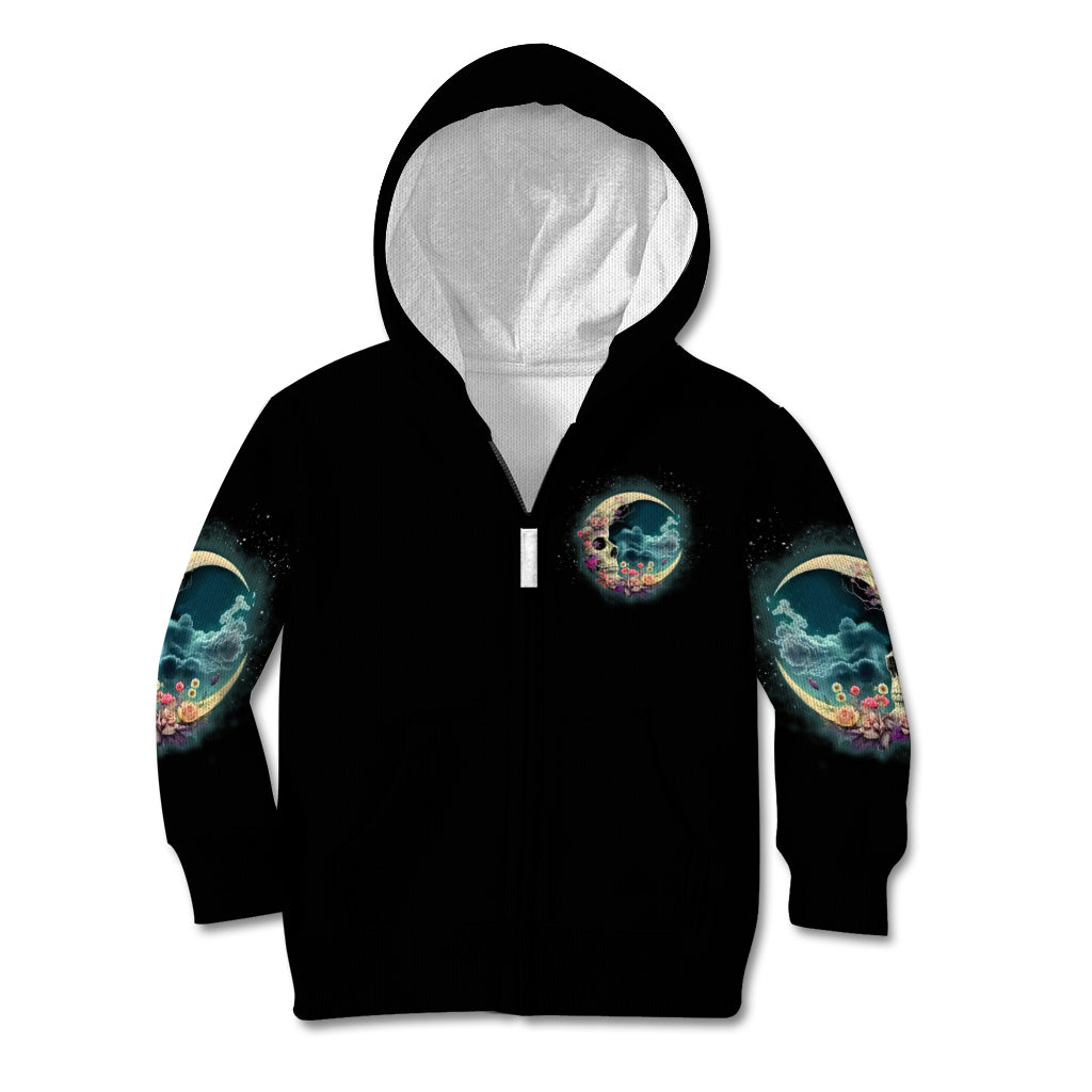 Hello Darkness My Old Friend Crescent Moon Skull Kid Hoodie - Wonder Print Shop