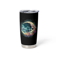 Hello Darkness My Old Friend Crescent Moon Skull Tumbler Cup - Wonder Print Shop
