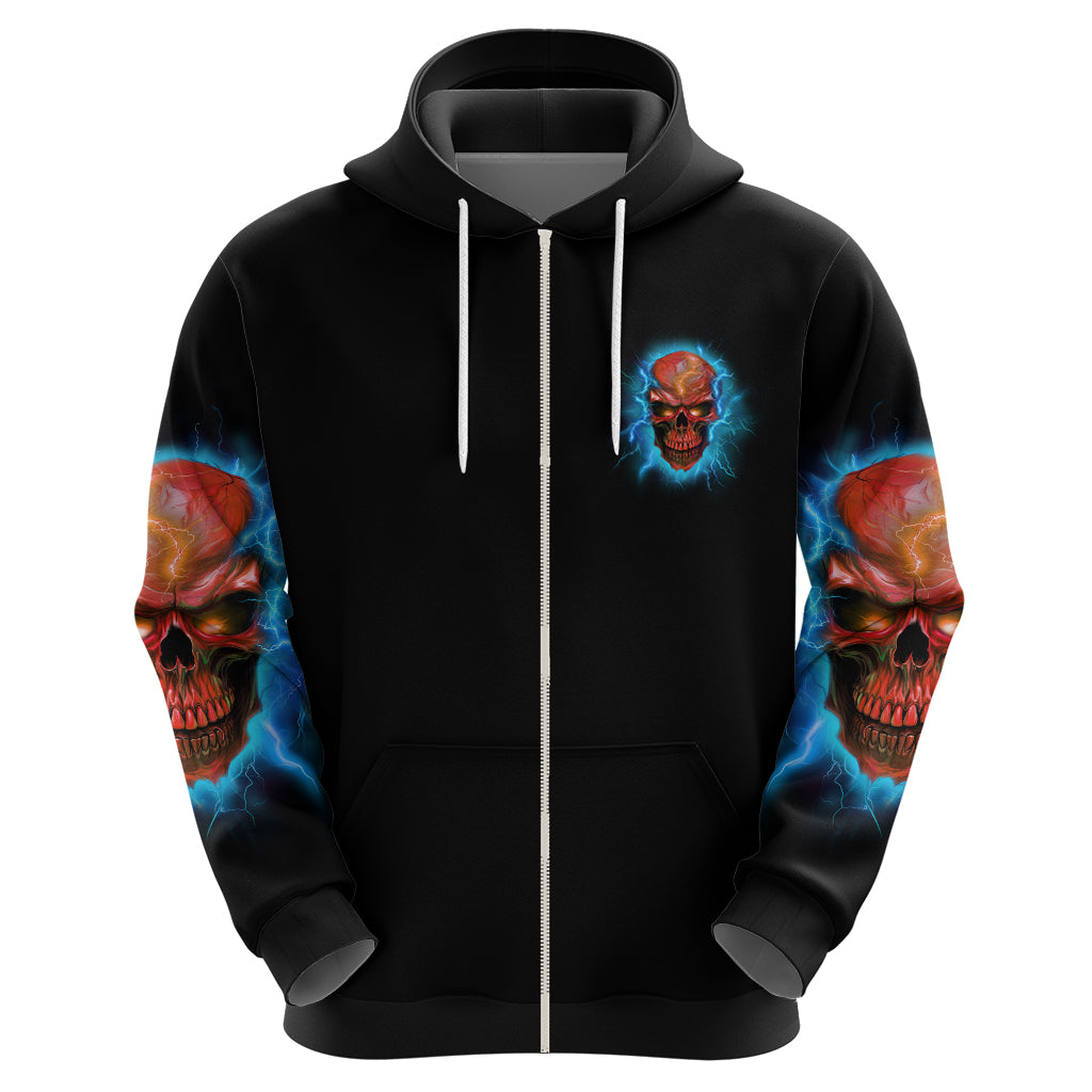 Your Demons Hide Under Your Bed Thunder Skull Hoodie - Wonder Print Shop