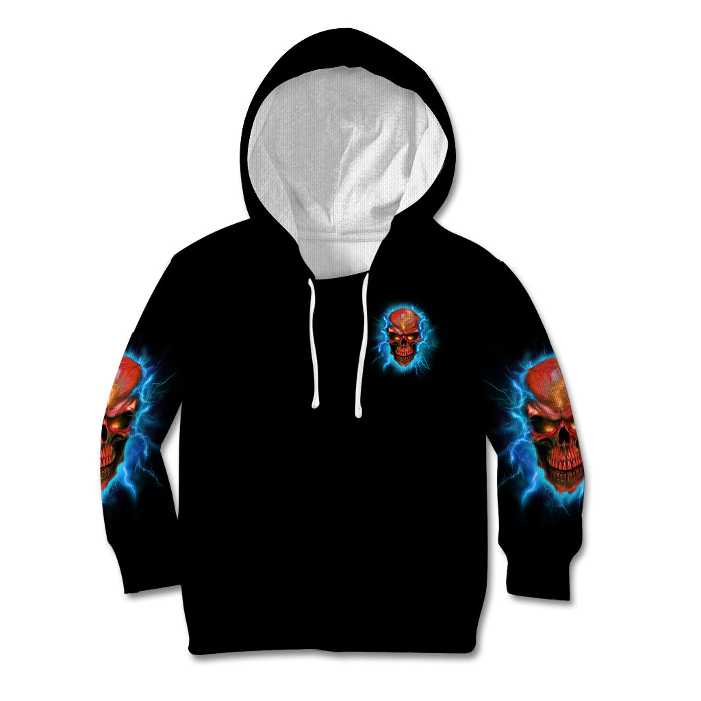 Your Demons Hide Under Your Bed Thunder Skull Kid Hoodie - Wonder Print Shop