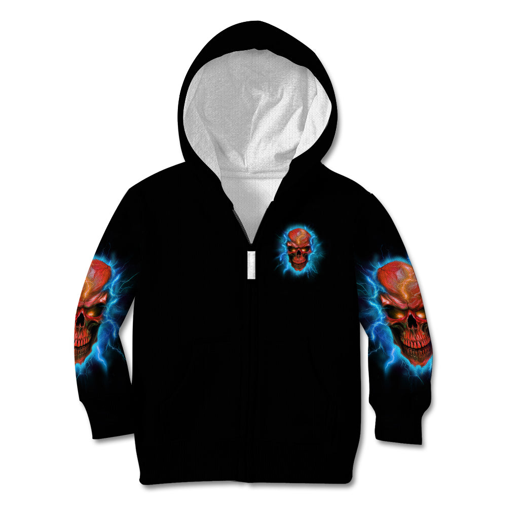 Your Demons Hide Under Your Bed Thunder Skull Kid Hoodie - Wonder Print Shop