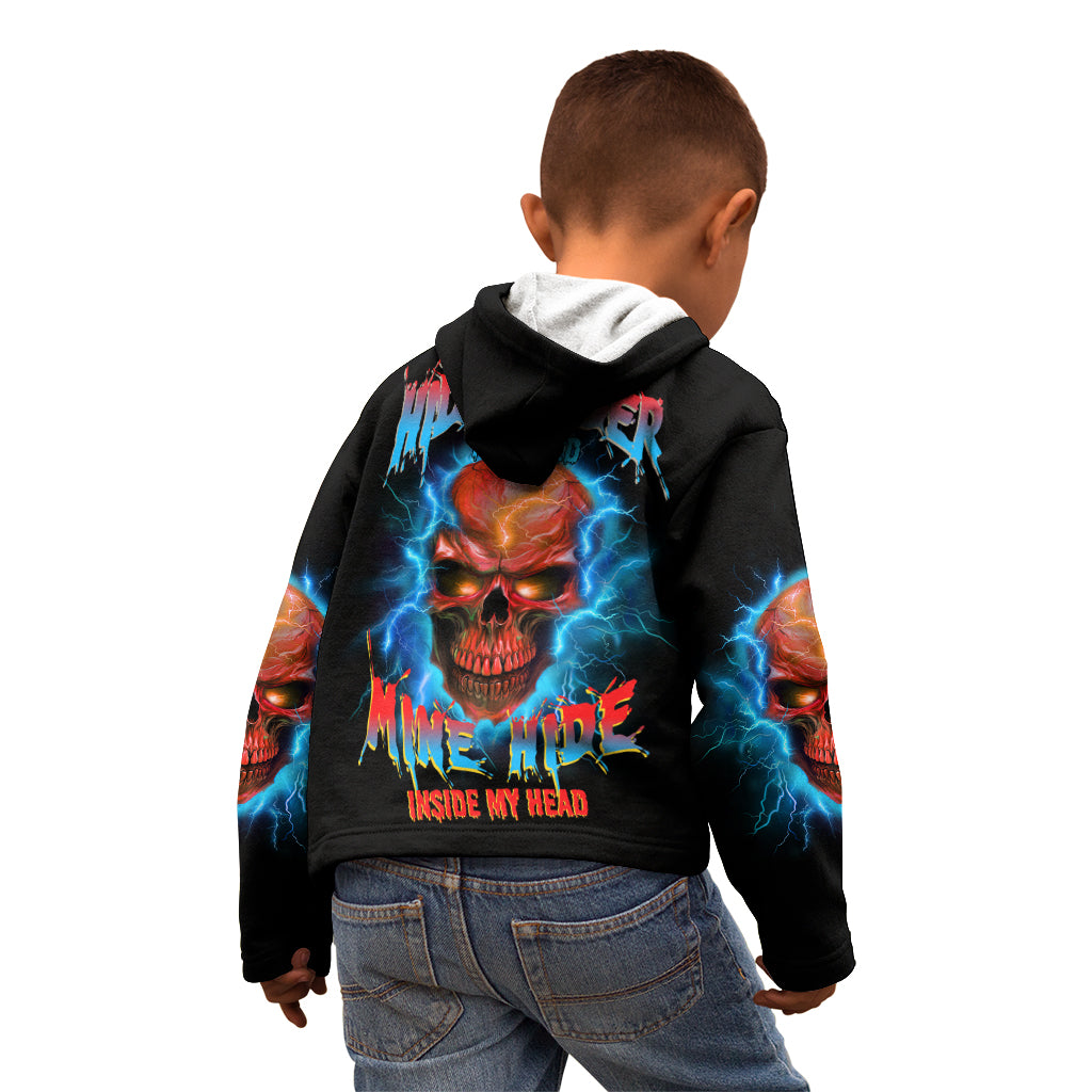 Your Demons Hide Under Your Bed Thunder Skull Kid Hoodie - Wonder Print Shop
