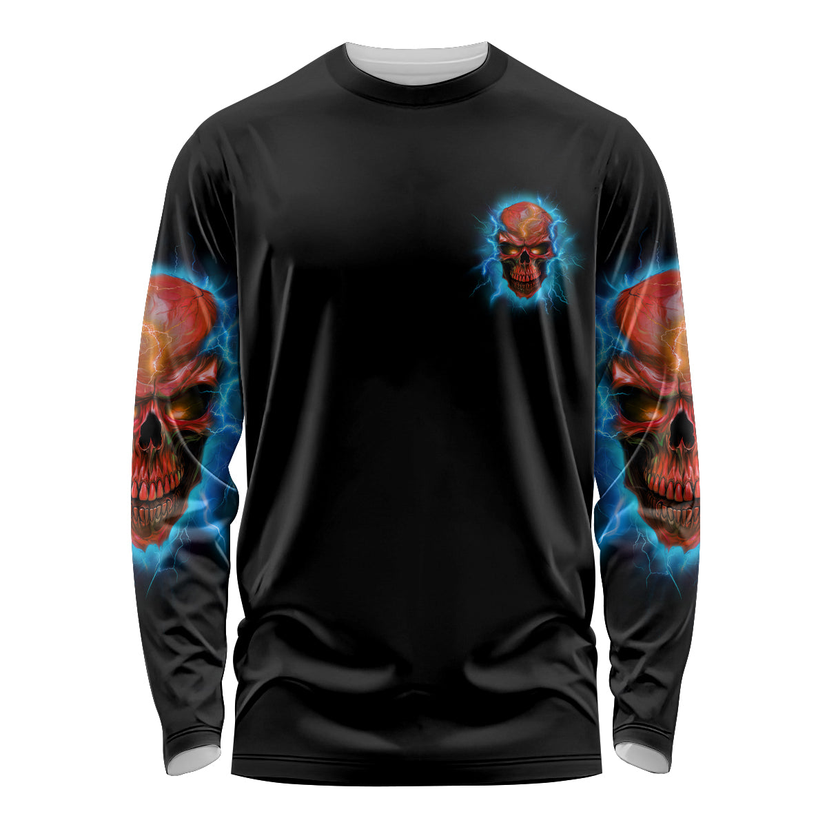 Your Demons Hide Under Your Bed Thunder Skull Long Sleeve Shirt - Wonder Print Shop
