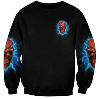 Your Demons Hide Under Your Bed Thunder Skull Sweatshirt - Wonder Print Shop