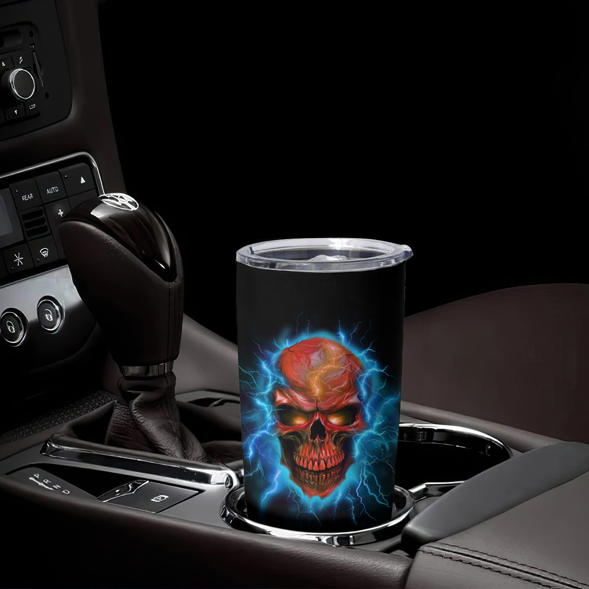 Your Demons Hide Under Your Bed Thunder Skull Tumbler Cup - Wonder Print Shop