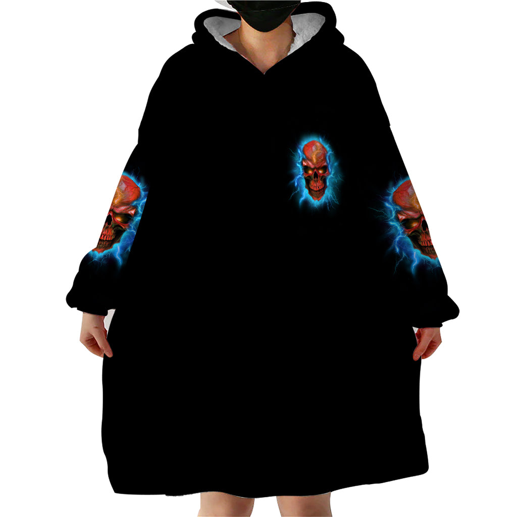 Your Demons Hide Under Your Bed Thunder Skull Wearable Blanket Hoodie - Wonder Print Shop