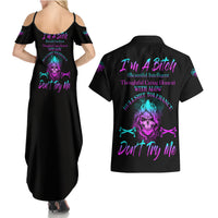I'm A B Don't Try Me All Couples Matching Summer Maxi Dress and Hawaiian Shirt - Wonder Print Shop