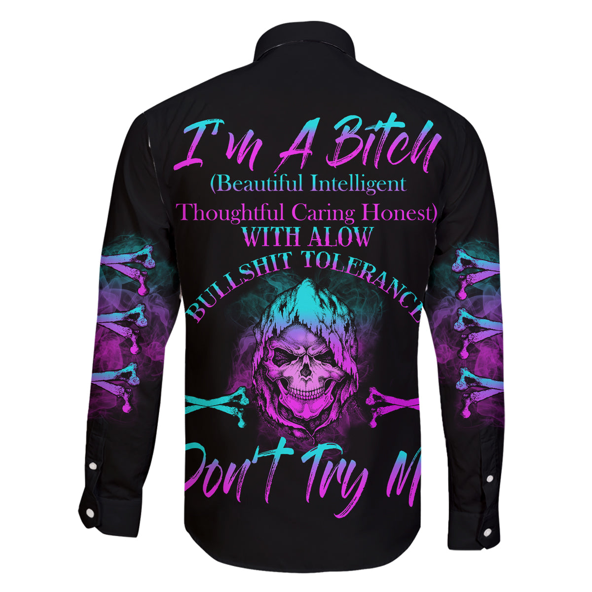 I'm A B Don't Try Me All Family Matching Puletasi Dress and Hawaiian Shirt - Wonder Print Shop