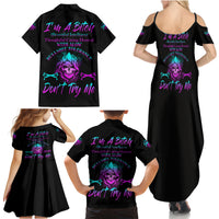 I'm A B Don't Try Me All Family Matching Summer Maxi Dress and Hawaiian Shirt - Wonder Print Shop