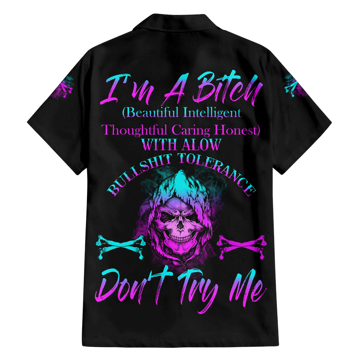 I'm A B Don't Try Me All Family Matching Summer Maxi Dress and Hawaiian Shirt - Wonder Print Shop