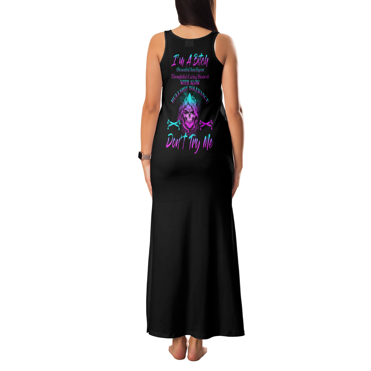 I'm A B Don't Try Me All Family Matching Tank Maxi Dress and Hawaiian Shirt - Wonder Print Shop