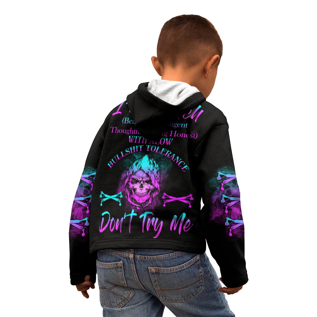 I'm A B Don't Try Me All Kid Hoodie - Wonder Print Shop
