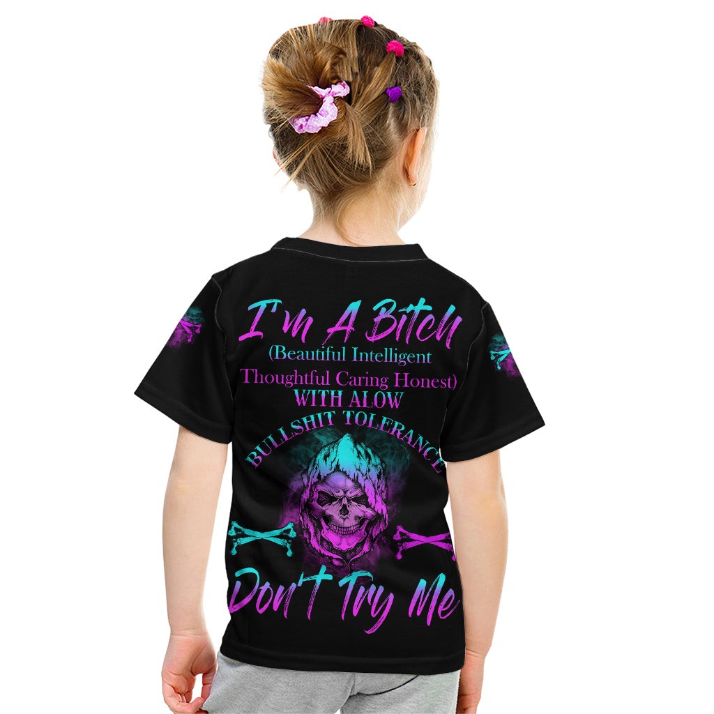 I'm A B Don't Try Me All Kid T Shirt - Wonder Print Shop