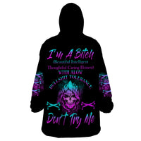 I'm A B Don't Try Me All Wearable Blanket Hoodie - Wonder Print Shop