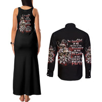 The Good Girl In Me Got Tired Skull Rose Couples Matching Tank Maxi Dress and Long Sleeve Button Shirt - Wonder Print Shop