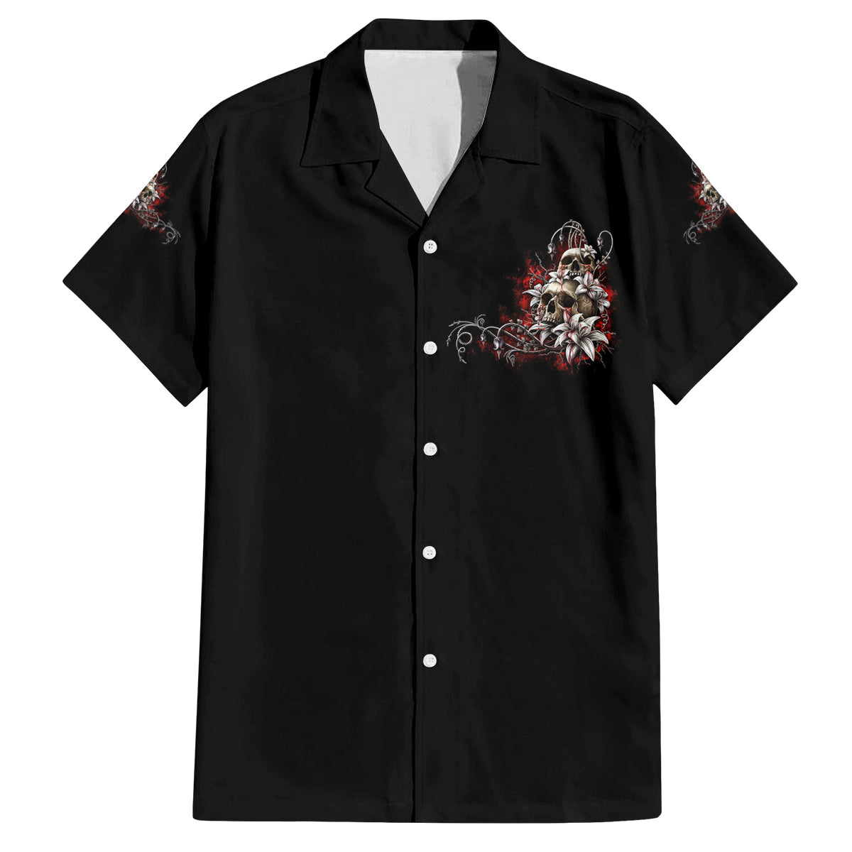 The Good Girl In Me Got Tired Skull Rose Family Matching Long Sleeve Bodycon Dress and Hawaiian Shirt - Wonder Print Shop