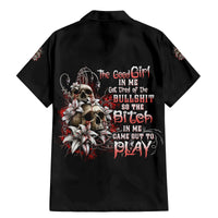 The Good Girl In Me Got Tired Skull Rose Family Matching Mermaid Dress and Hawaiian Shirt - Wonder Print Shop