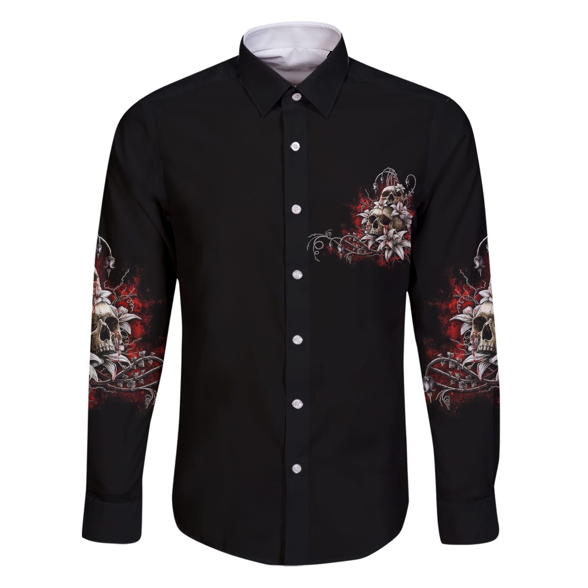 The Good Girl In Me Got Tired Skull Rose Family Matching Puletasi Dress and Hawaiian Shirt - Wonder Print Shop