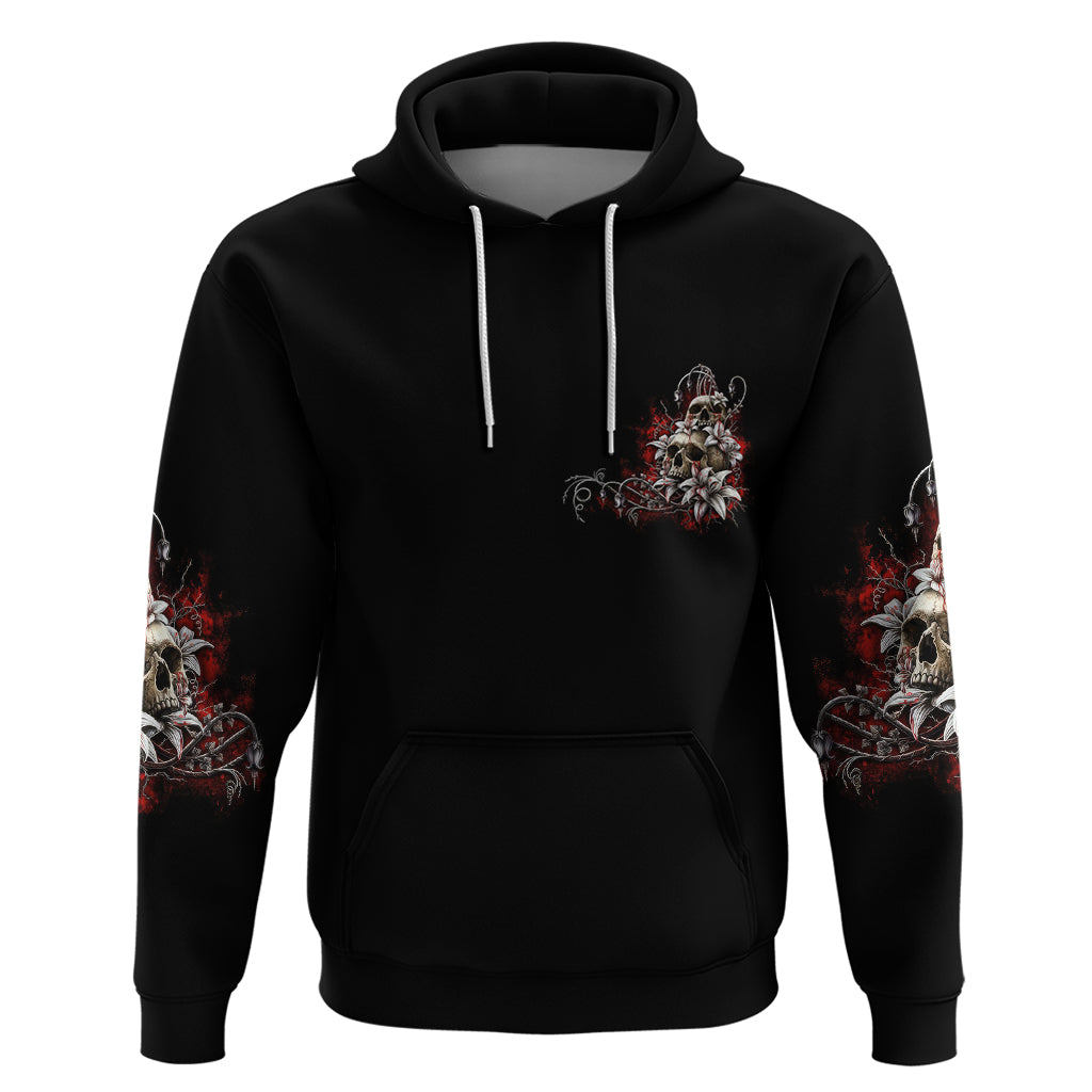 The Good Girl In Me Got Tired Skull Rose Hoodie - Wonder Print Shop
