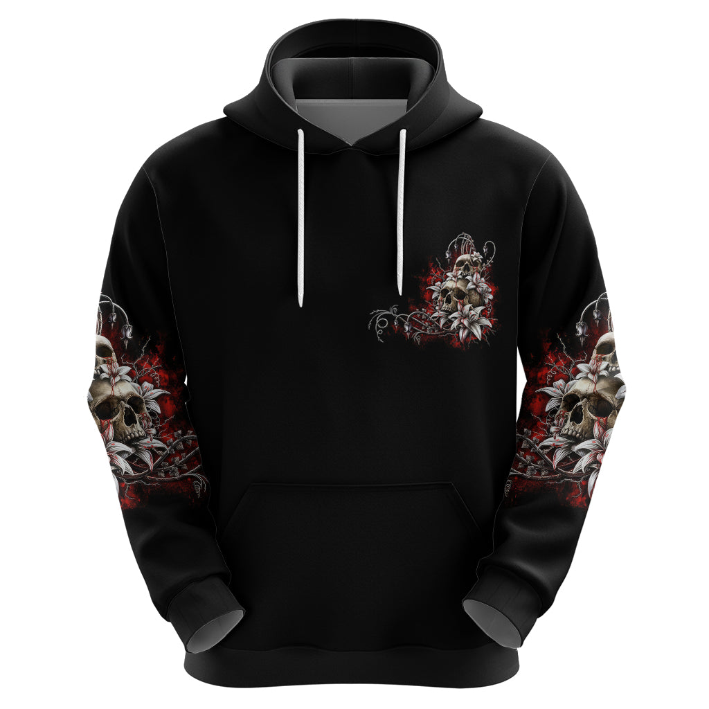 The Good Girl In Me Got Tired Skull Rose Hoodie - Wonder Print Shop