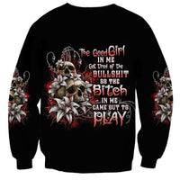 The Good Girl In Me Got Tired Skull Rose Sweatshirt - Wonder Print Shop