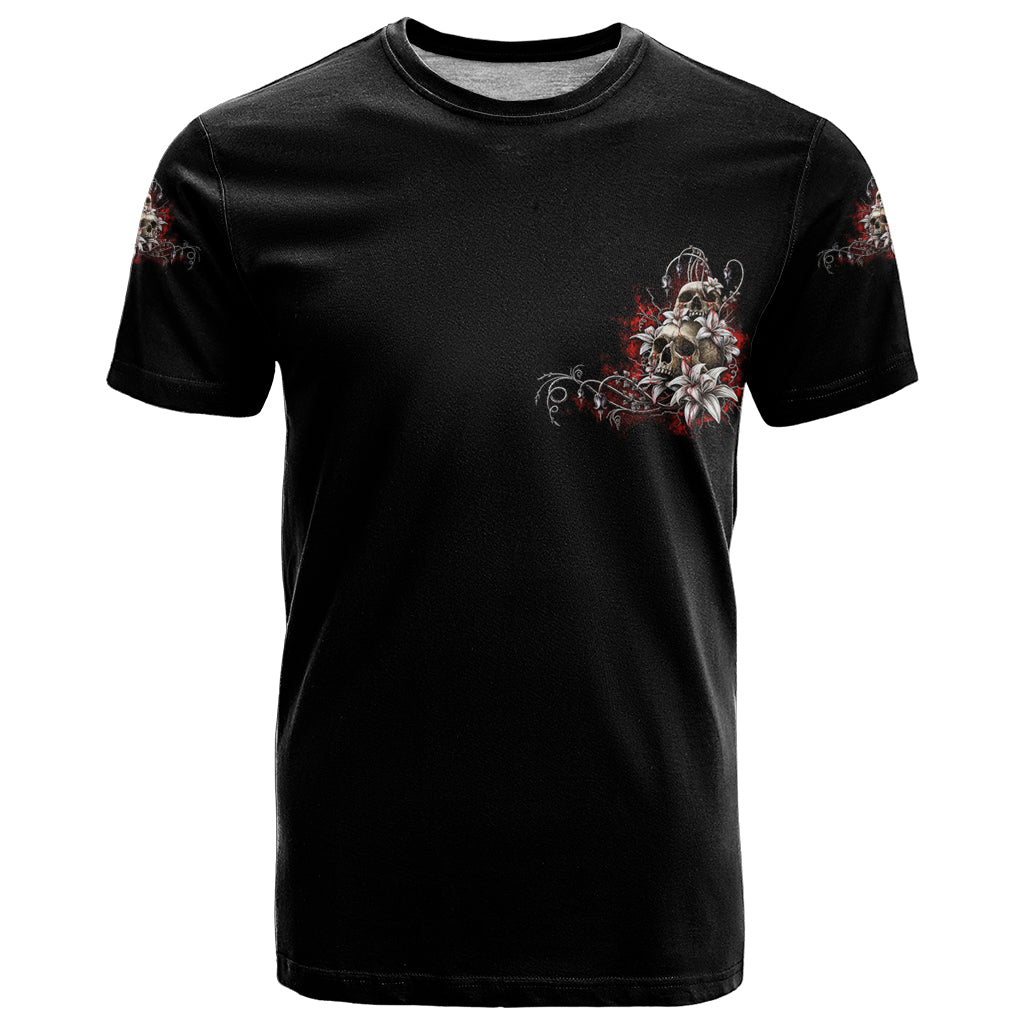 The Good Girl In Me Got Tired Skull Rose T Shirt - Wonder Print Shop