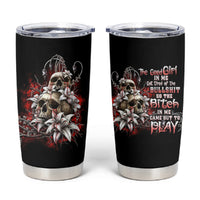 The Good Girl In Me Got Tired Skull Rose Tumbler Cup - Wonder Print Shop