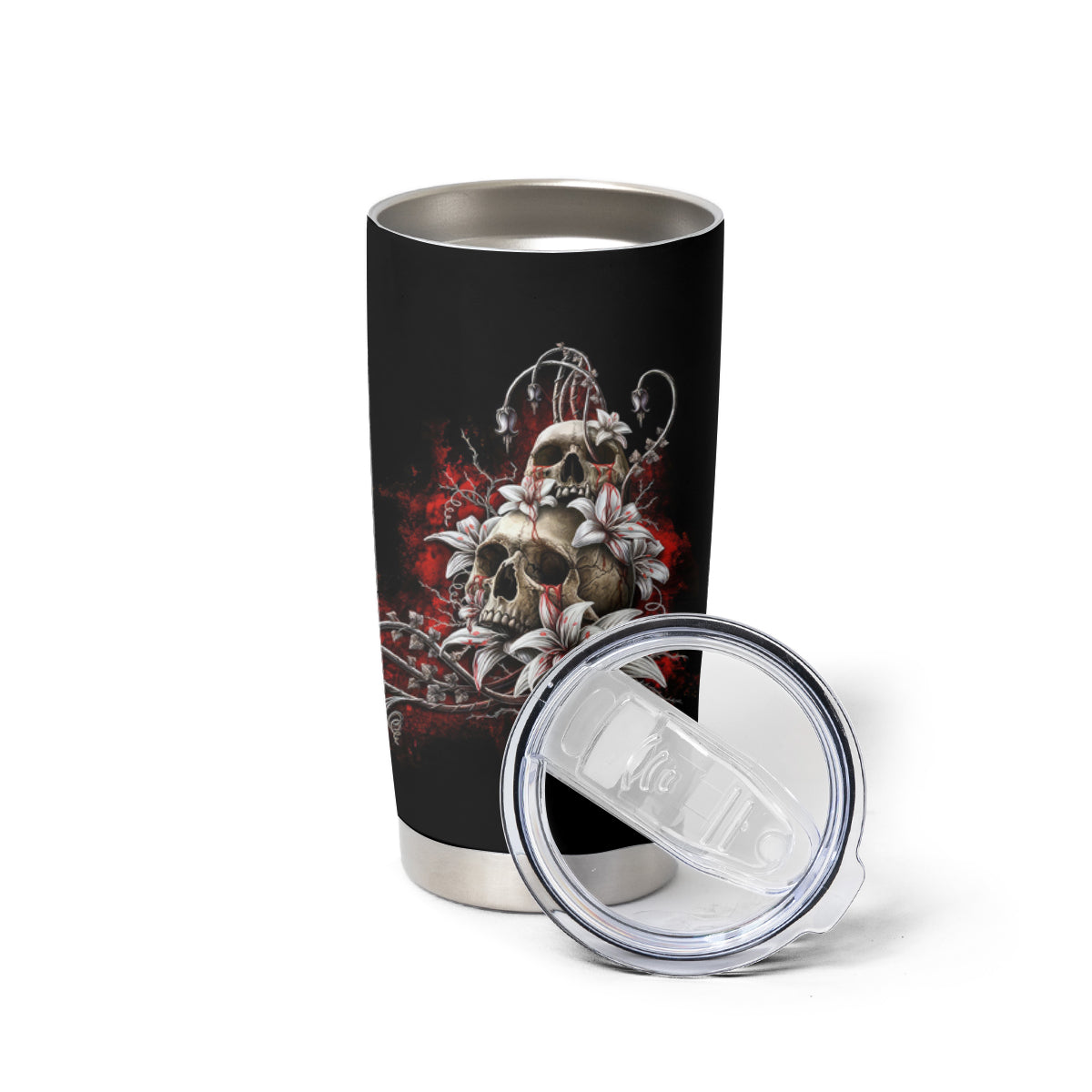 The Good Girl In Me Got Tired Skull Rose Tumbler Cup - Wonder Print Shop