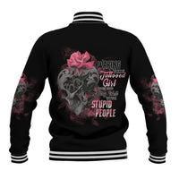 Warning This Tattooed Girl Baseball Jacket - Wonder Print Shop