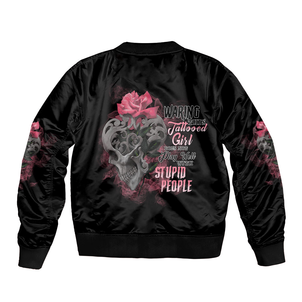 Warning This Tattooed Girl Bomber Jacket - Wonder Print Shop