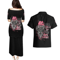 Warning This Tattooed Girl Couples Matching Puletasi Dress and Hawaiian Shirt - Wonder Print Shop