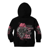 Warning This Tattooed Girl Kid Hoodie - Wonder Print Shop