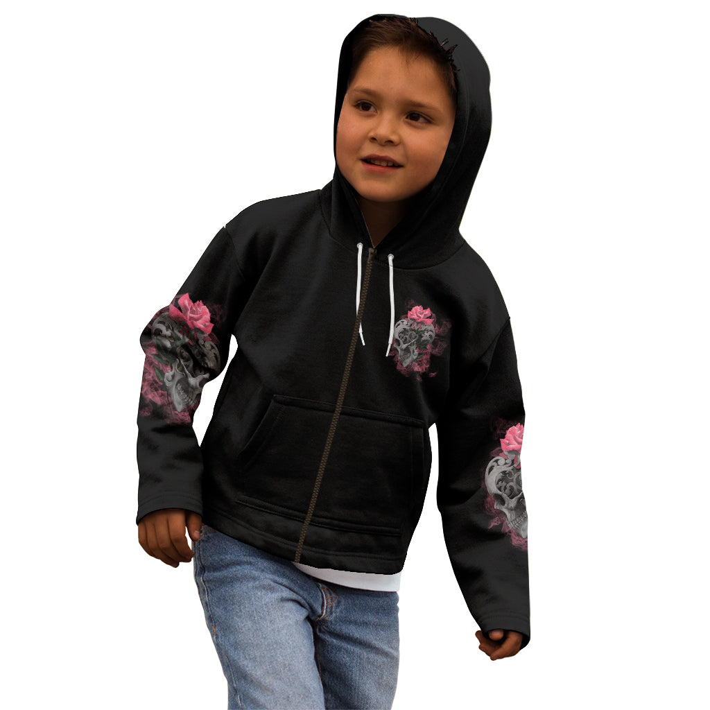 Warning This Tattooed Girl Kid Hoodie - Wonder Print Shop