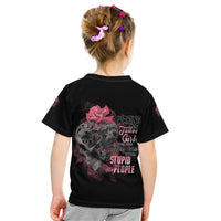 Warning This Tattooed Girl Kid T Shirt - Wonder Print Shop