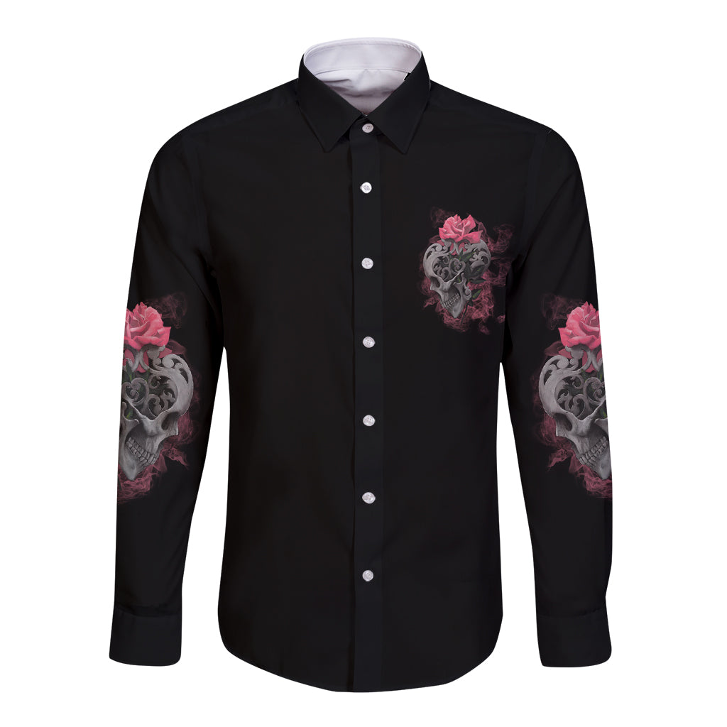 Warning This Tattooed Girl Long Sleeve Button Shirt - Wonder Print Shop