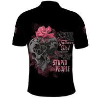 Warning This Tattooed Girl Polo Shirt - Wonder Print Shop