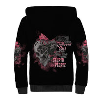 Warning This Tattooed Girl Sherpa Hoodie - Wonder Print Shop