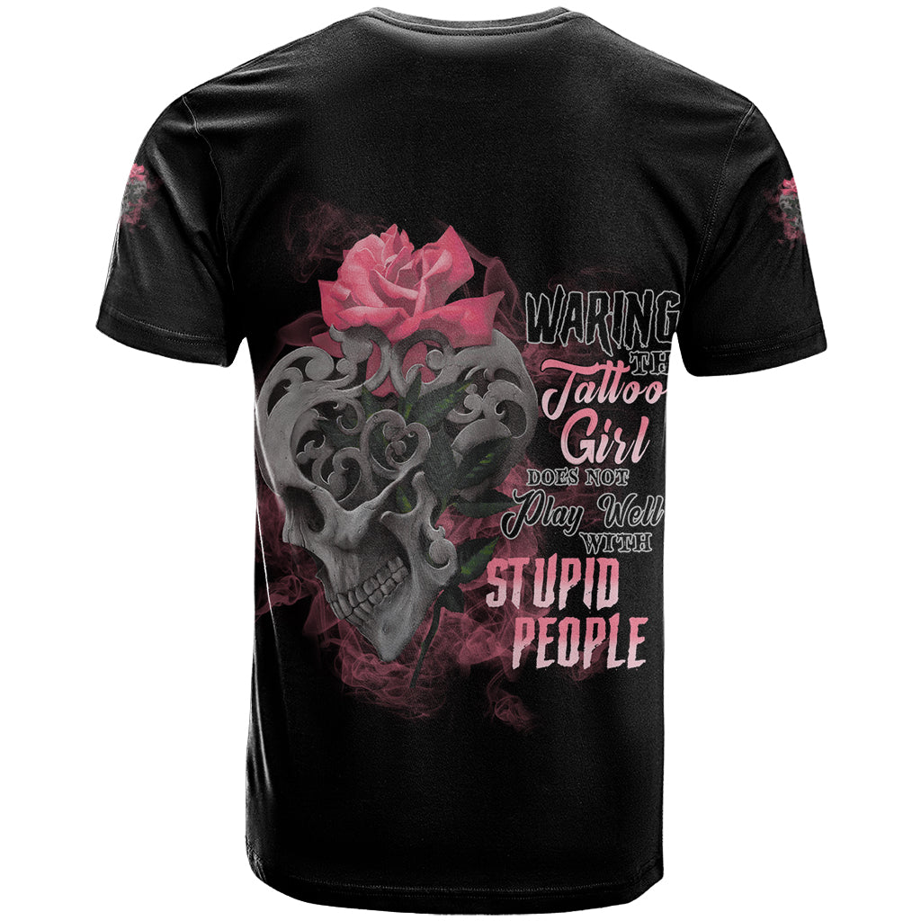 Warning This Tattooed Girl T Shirt - Wonder Print Shop