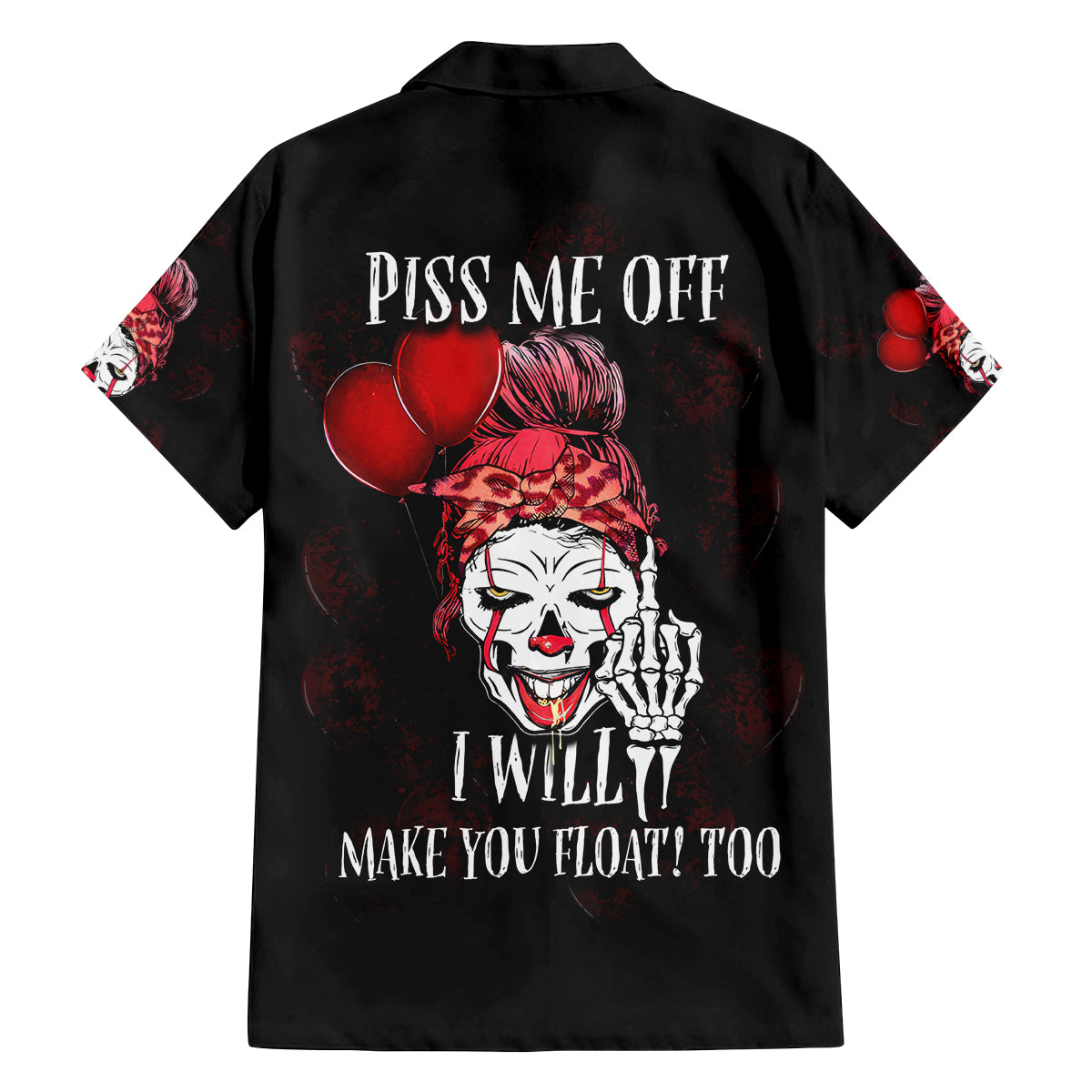 Piss Me Off I Will Family Matching Off Shoulder Long Sleeve Dress and Hawaiian Shirt - Wonder Print Shop
