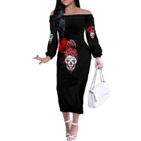 Piss Me Off I Will Family Matching Off Shoulder Long Sleeve Dress and Hawaiian Shirt - Wonder Print Shop