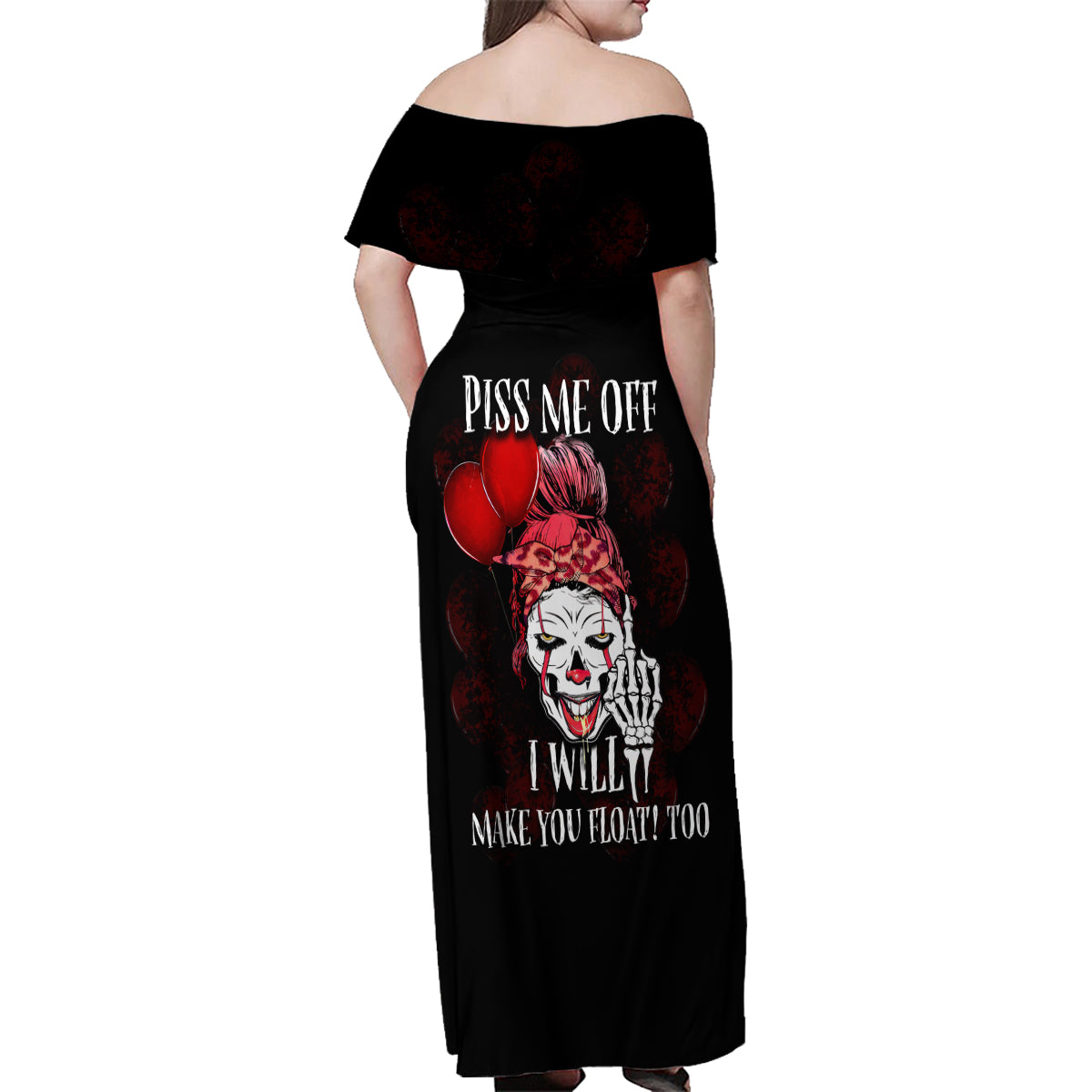 Piss Me Off I Will Family Matching Off Shoulder Maxi Dress and Hawaiian Shirt - Wonder Print Shop