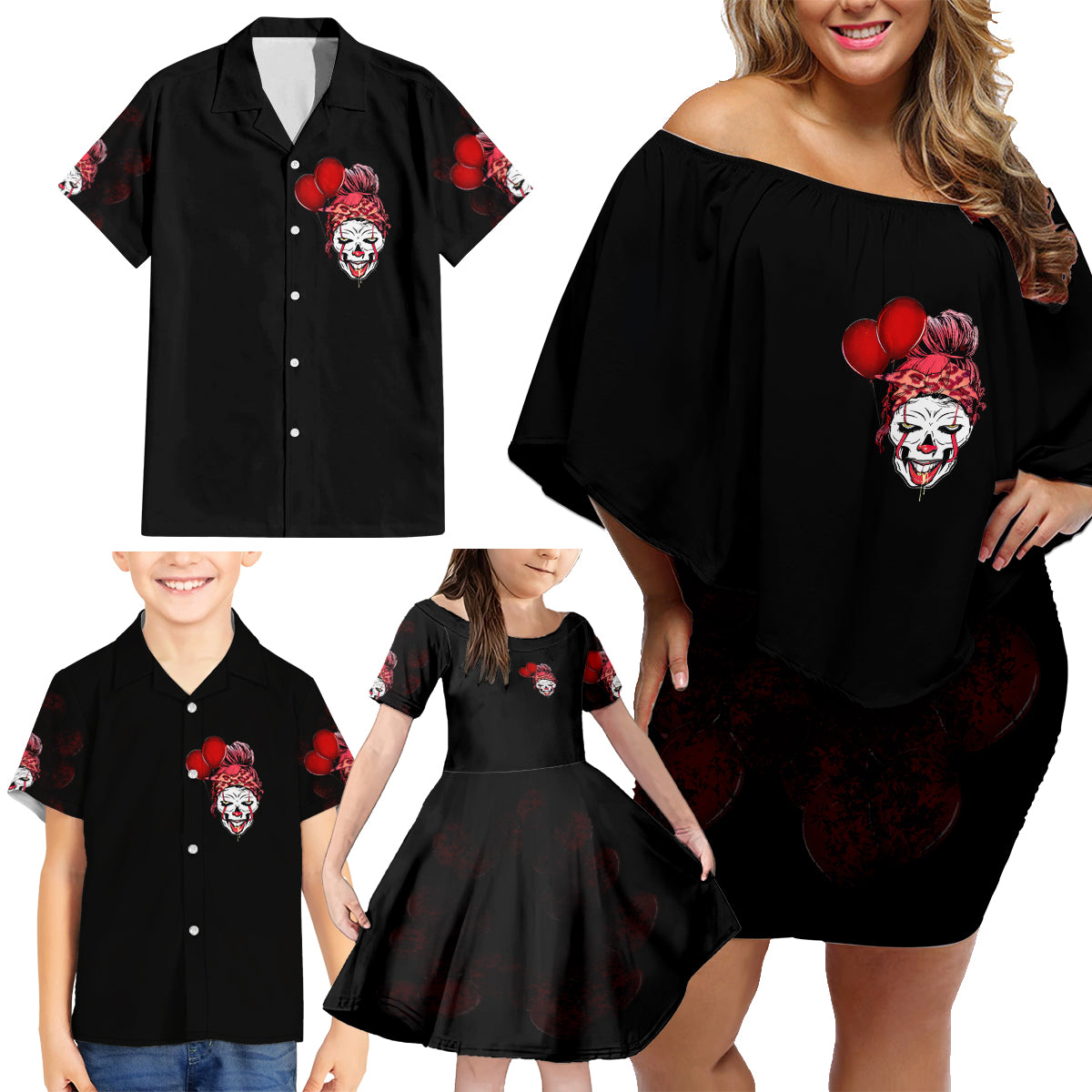 Piss Me Off I Will Family Matching Off Shoulder Short Dress and Hawaiian Shirt - Wonder Print Shop