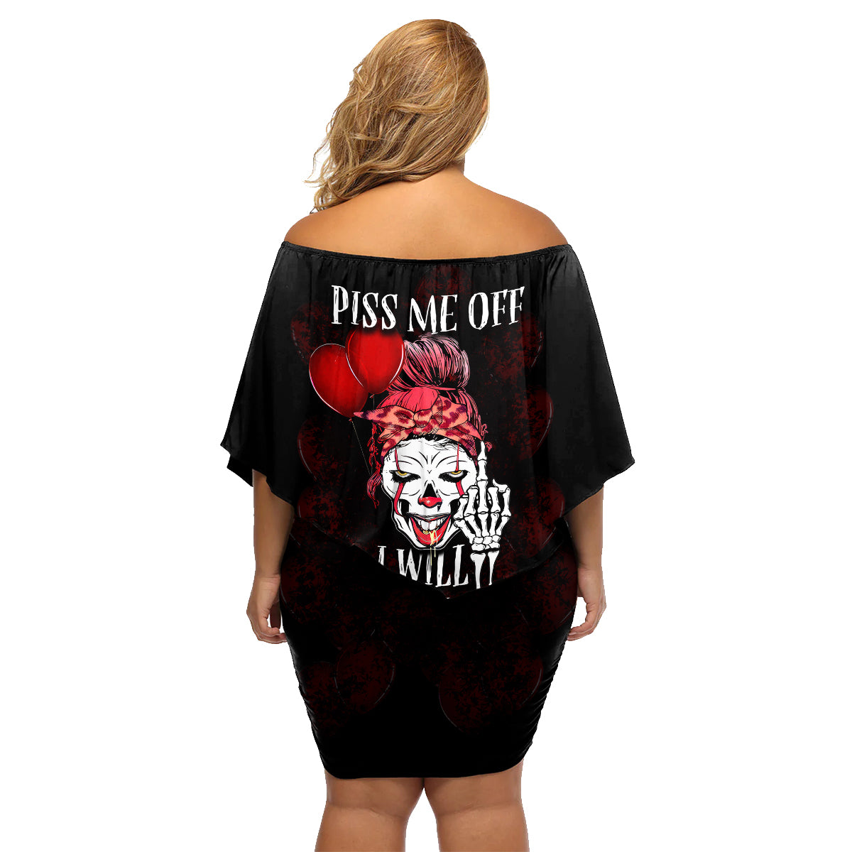 Piss Me Off I Will Family Matching Off Shoulder Short Dress and Hawaiian Shirt - Wonder Print Shop