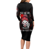 Piss Me Off I Will Long Sleeve Bodycon Dress - Wonder Print Shop