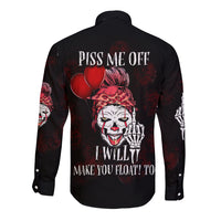 Piss Me Off I Will Long Sleeve Button Shirt - Wonder Print Shop